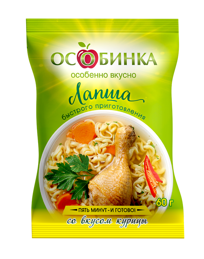 Лапша быстрого приготовления в пакете_курица